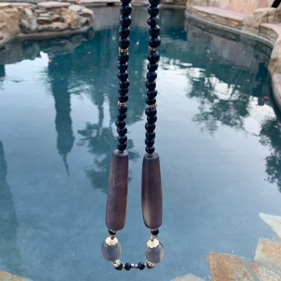 Blue Handmade Beaded Necklace - Picture 5 of 8